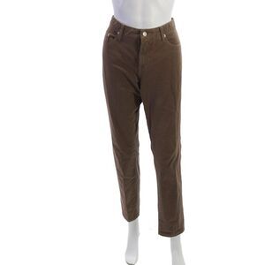 Fabrizio Gianni Jeans Women Chinos Brown Mid Rise Inseam 30 Size 8